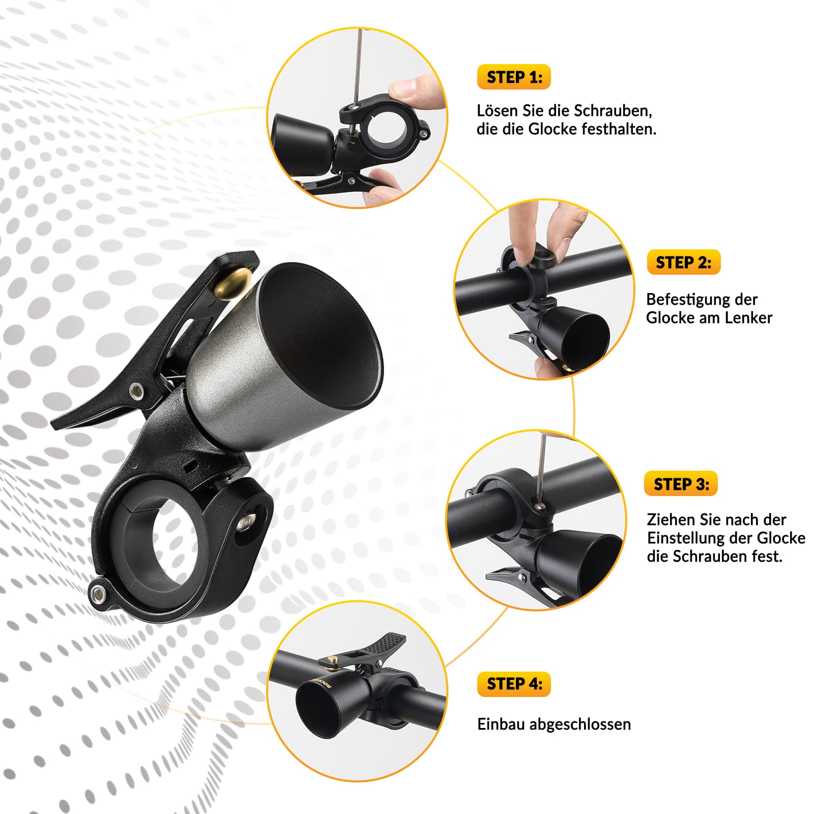 ROCKBROS Fahrradklingel Laut Retro Klingel für MTB Rennrad Vier Farben - Fahrradklingel ROCKBROS - EU - NooMii