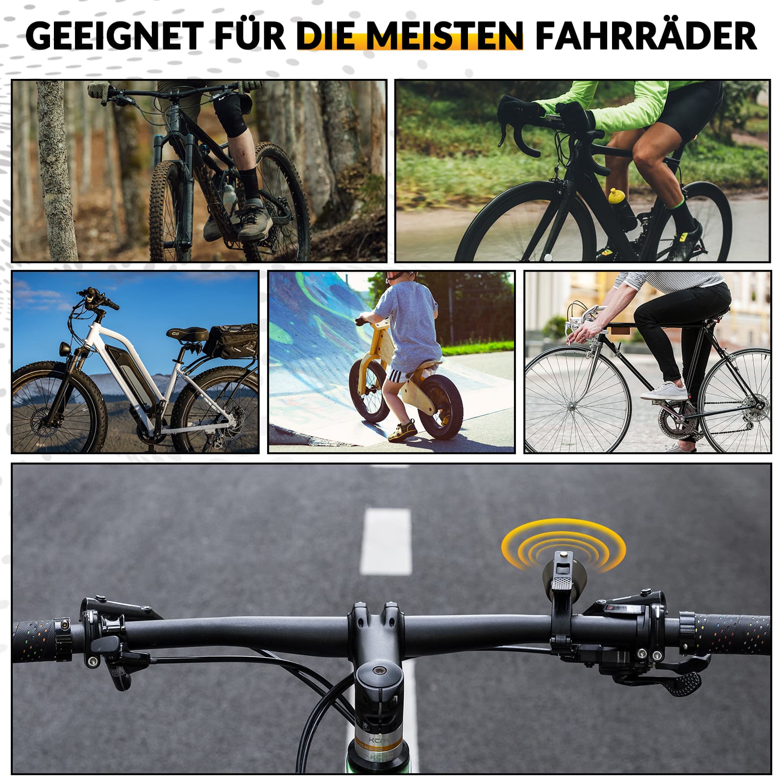 ROCKBROS Fahrradklingel Laut Retro Klingel für MTB Rennrad Vier Farben - Fahrradklingel ROCKBROS - EU - NooMii