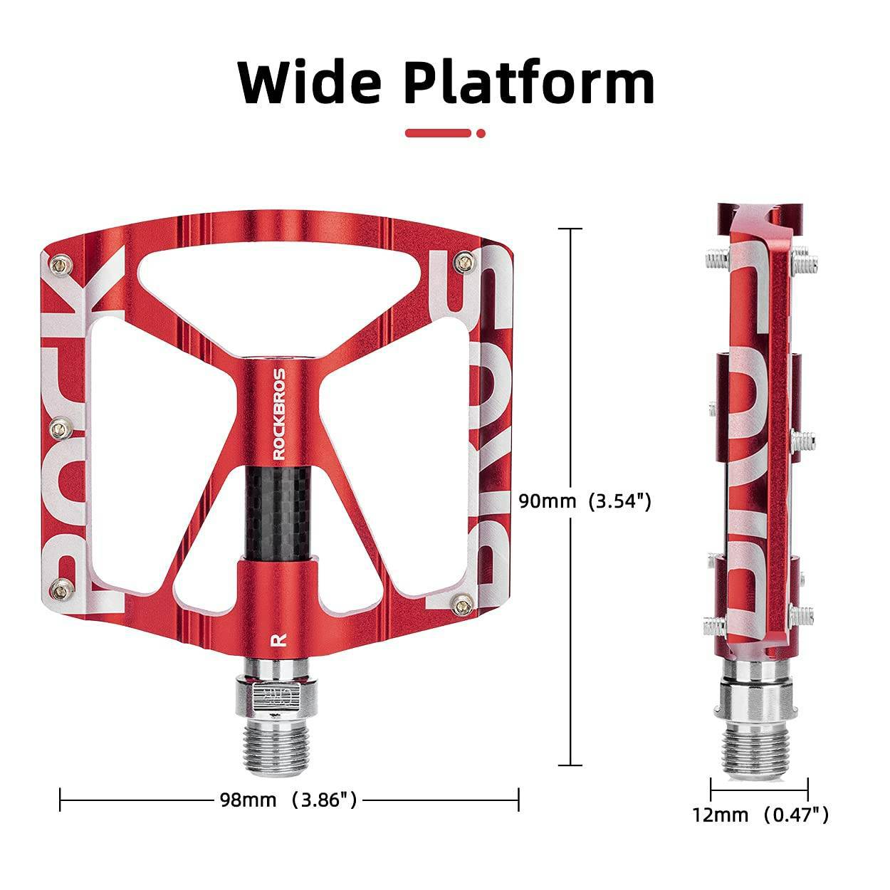 ROCKBROS Fahrradpedale 9/16 Zoll Alu MTB Pedale mit Abgedichtete Lager - Fahrradpedale ROCKBROS - EU - NooMii