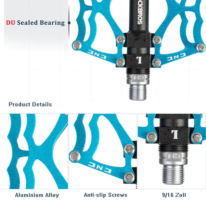 ROCKBROS Fahrradpedale 9/16 Zoll CNC Aluminium mit abgedichteten Lagern - Fahrradpedale ROCKBROS - EU - NooMii