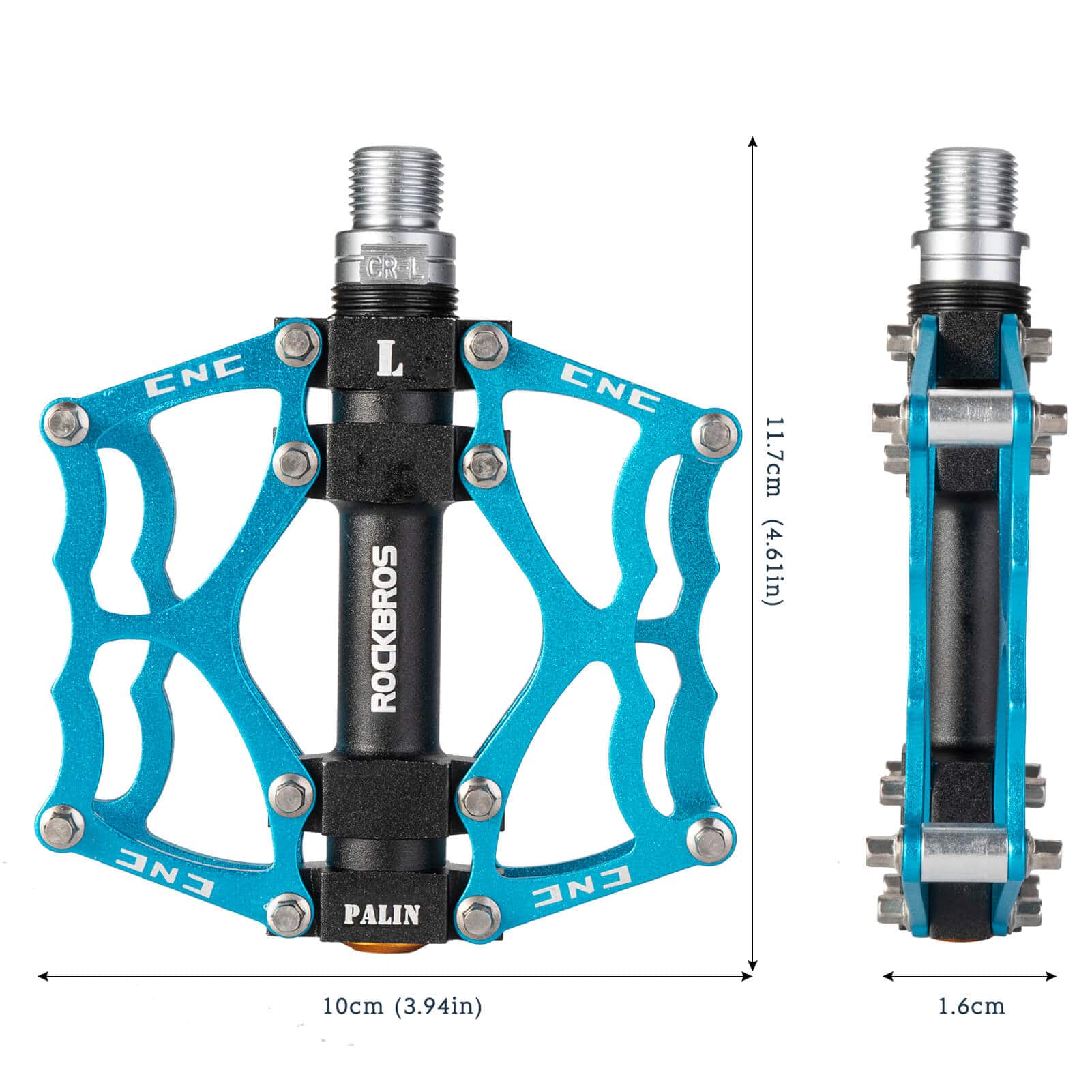 ROCKBROS Fahrradpedale 9/16 Zoll CNC Aluminium mit abgedichteten Lagern - Fahrradpedale ROCKBROS - EU - NooMii
