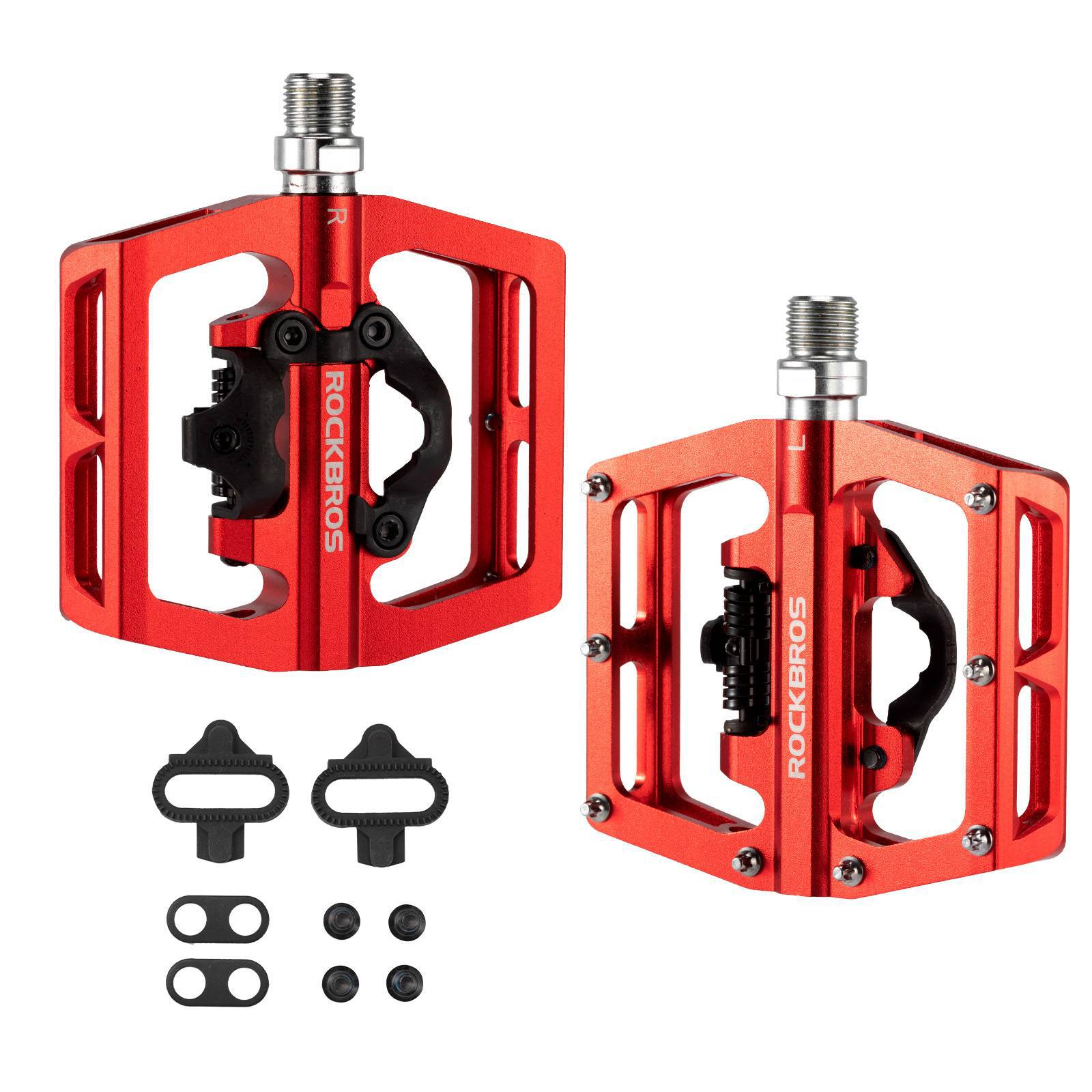 ROCKBROS Fahrradpedale Alu 2 in 1 SPD Pedale für MTB Rennrad Stadtrad - Fahrradpedale ROCKBROS - EU - NooMii