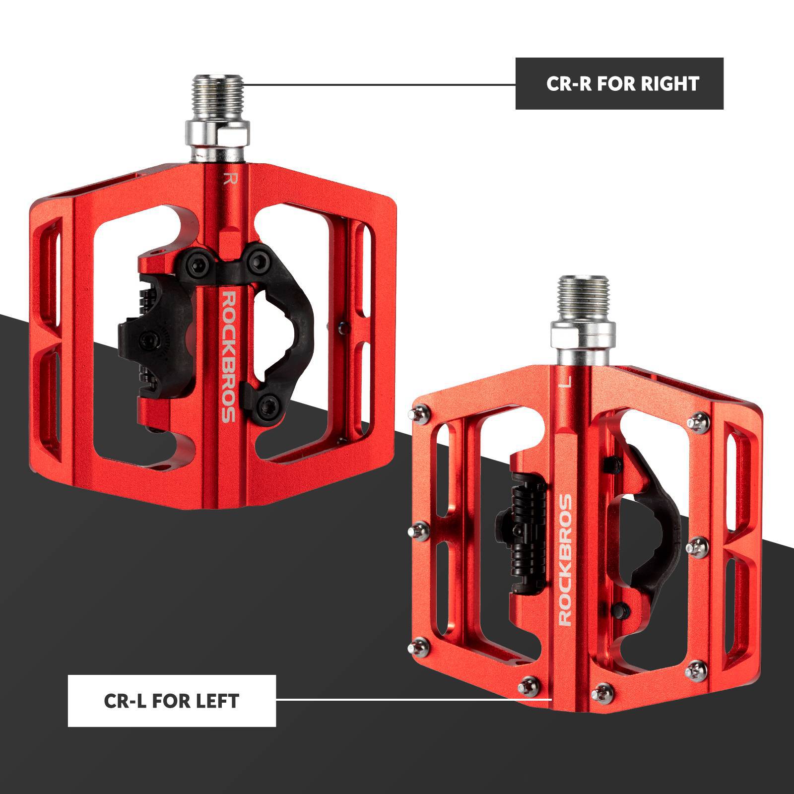 ROCKBROS Fahrradpedale Alu 2 in 1 SPD Pedale für MTB Rennrad Stadtrad - Fahrradpedale ROCKBROS - EU - NooMii