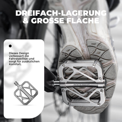 ROCKBROS Fahrradpedale aus Titanlegierung 3 - Lager MTB - Pedale Plattform 9/16 Zoll - Fahrradpedale ROCKBROS - EU - NooMii