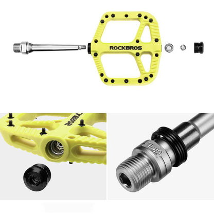ROCKBROS Fahrradpedale Nylon Flat Pedale 9/16 Zoll mit 3 Bearing - Fahrradpedale ROCKBROS - EU - NooMii