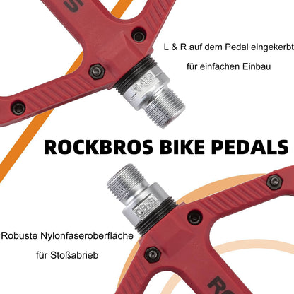 ROCKBROS Fahrradpedale Nylon Flat Pedale 9/16 Zoll mit 3 Bearing - Fahrradpedale ROCKBROS - EU - NooMii