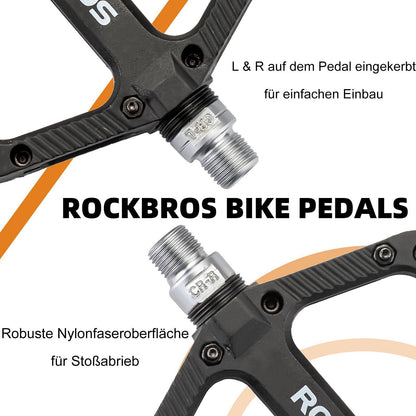ROCKBROS Fahrradpedale Nylon Flat Pedale 9/16 Zoll mit 3 Bearing - Fahrradpedale ROCKBROS - EU - NooMii