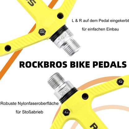 ROCKBROS Fahrradpedale Nylon Flat Pedale 9/16 Zoll mit 3 Bearing - Fahrradpedale ROCKBROS - EU - NooMii