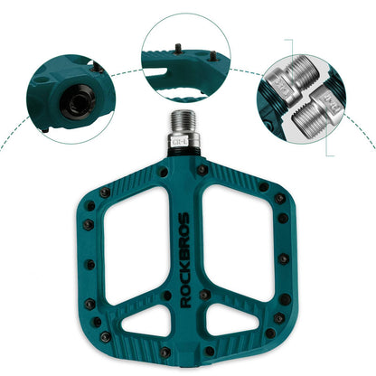 ROCKBROS Fahrradpedale Nylon Flat Pedale 9/16 Zoll mit 3 Bearing - Fahrradpedale ROCKBROS - EU - NooMii