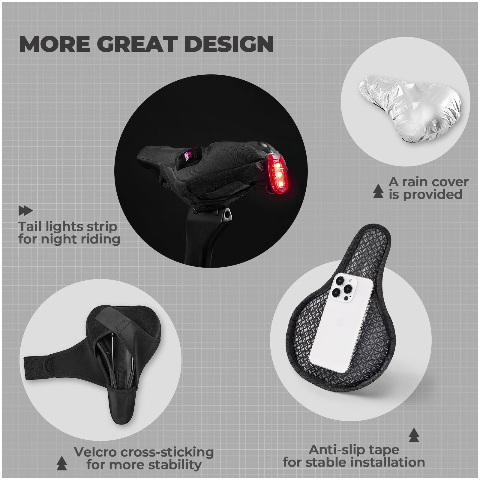 ROCKBROS Fahrradsattel Atmungsaktiv Sattelbezug Regenschutz Rot/Blau - Fahrradsattel ROCKBROS - EU - NooMii