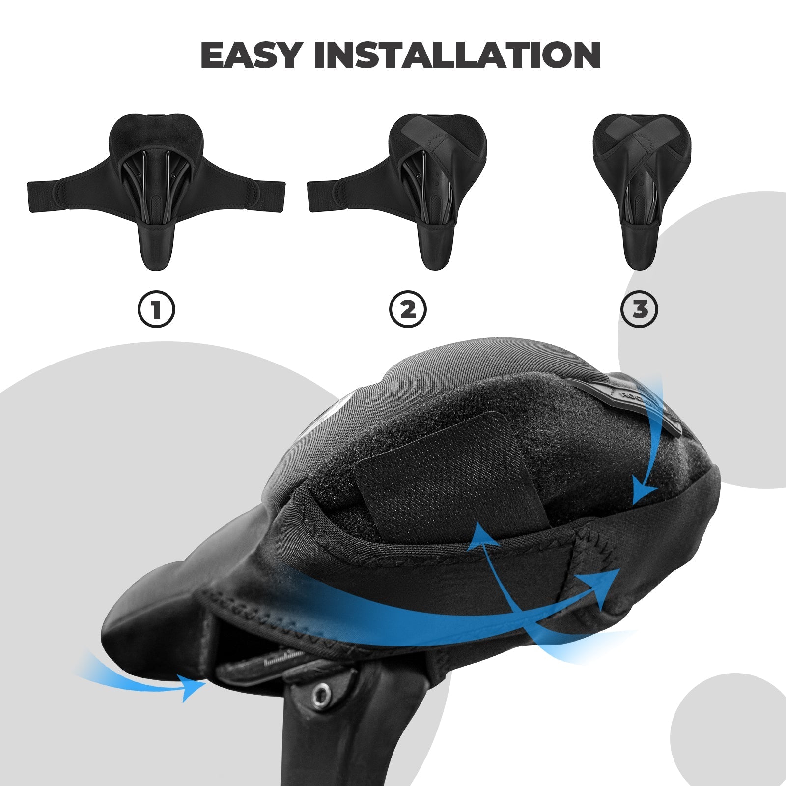 ROCKBROS Fahrradsattel Atmungsaktiv Sattelbezug Regenschutz Rot/Blau - Fahrradsattel ROCKBROS - EU - NooMii