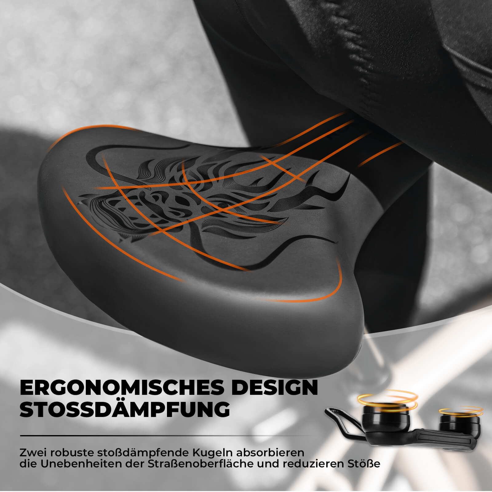 ROCKBROS Fahrradsattel wasserdicht Fahrrad Sattel mit Aufdruck - Fahrradsattel ROCKBROS - EU - NooMii