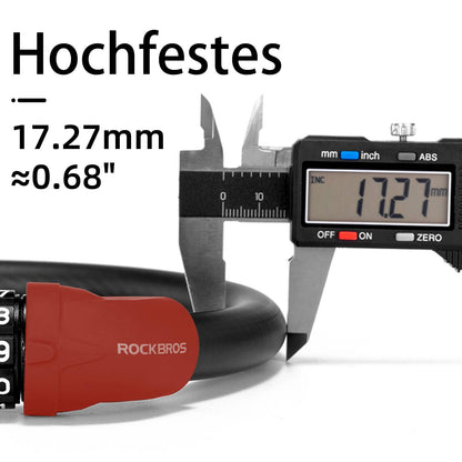 ROCKBROS Fahrradschloss 5 - stelliges Kabelschloss - Fahrradschloss ROCKBROS - EU - NooMii