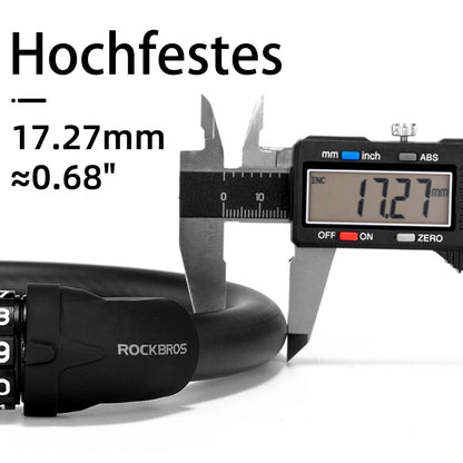 ROCKBROS Fahrradschloss 5 - stelliges Kabelschloss - Fahrradschloss ROCKBROS - EU - NooMii