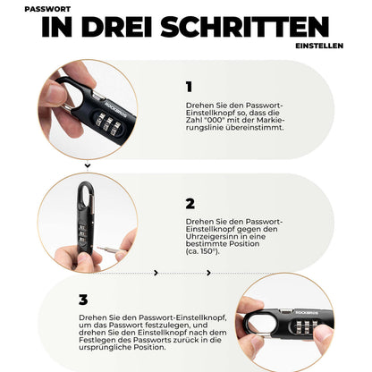 ROCKBROS Fahrradschloss Kabelschloss 150cm mit Zahlencode Anti - Diebstahl - Fahrradschloss ROCKBROS - EU - NooMii
