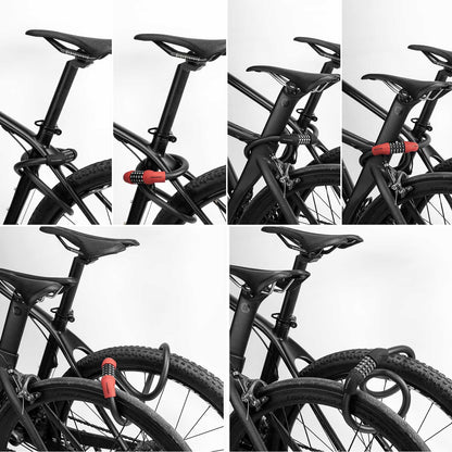 ROCKBROS Fahrradschloss Kabelschloss Zahlenschloss mit 5 - stelliges Zahlencode - Fahrradschloss ROCKBROS - EU - NooMii