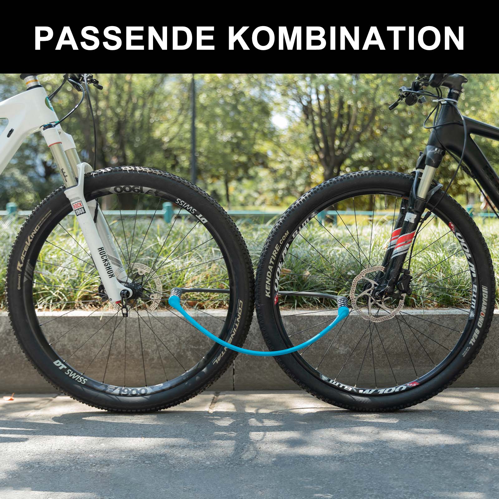 ROCKBROS Fahrradschloss mit 4 - Stellig Zahlencode 65cm lang - Fahrradschloss ROCKBROS - EU - NooMii