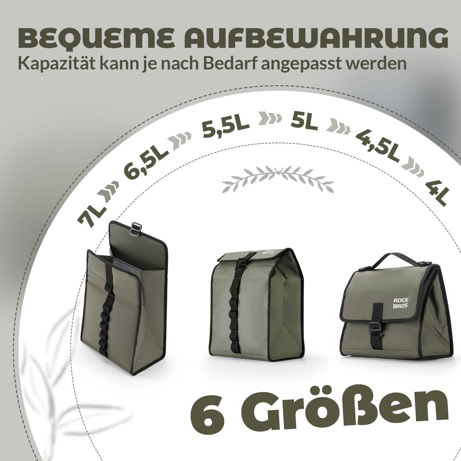 ROCKBROS Fahrradtasche Lenkertasche Fronttasche mit Schultergurt - Fahrradtaschen ROCKBROS - EU - NooMii