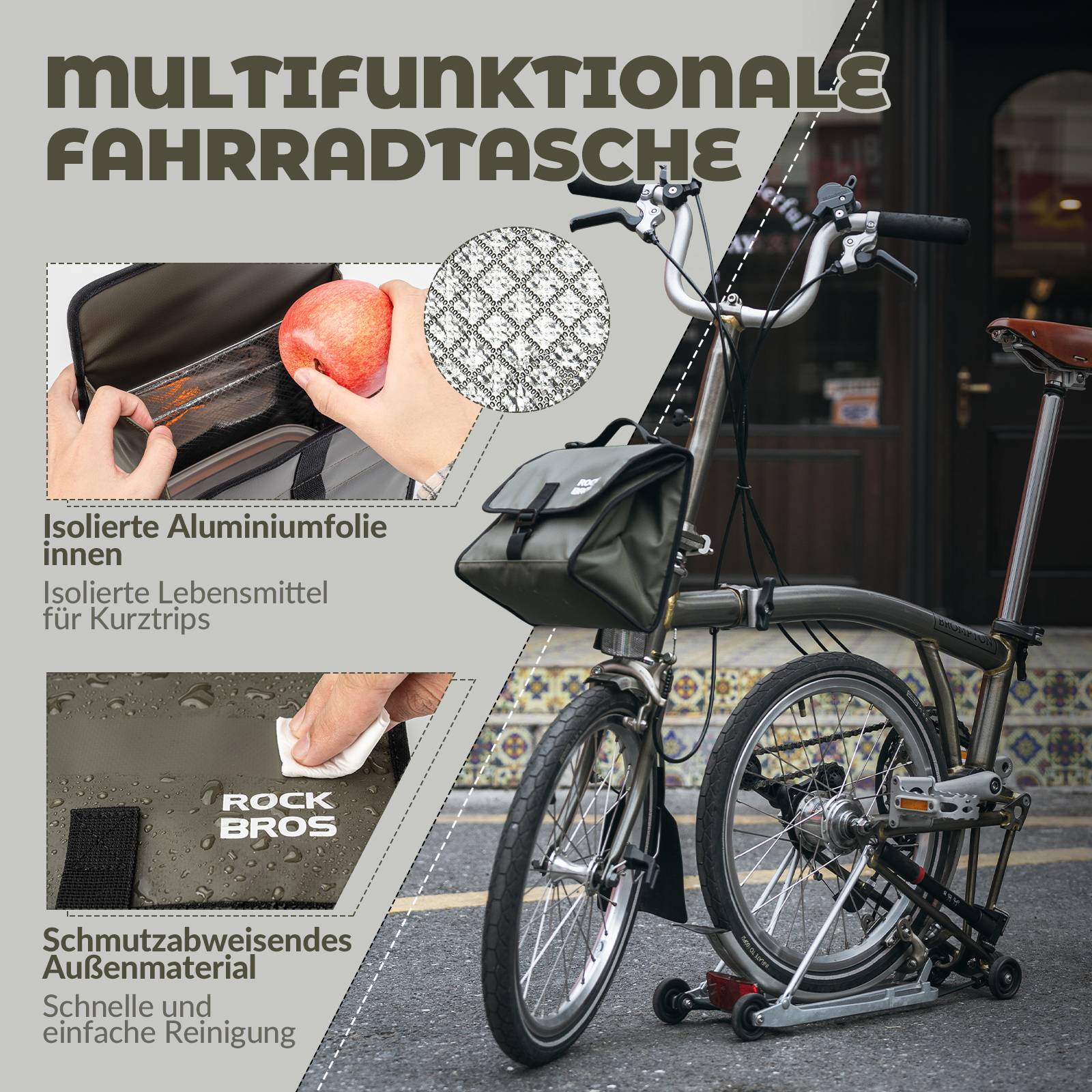 ROCKBROS Fahrradtasche Lenkertasche Fronttasche mit Schultergurt - Fahrradtaschen ROCKBROS - EU - NooMii