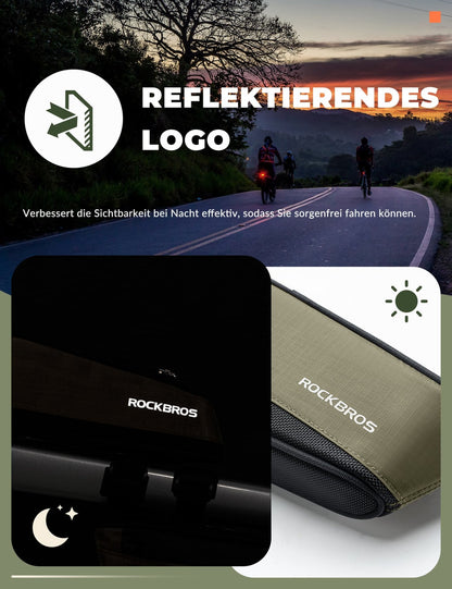 ROCKBROS Fahrradtasche Reflektierende Oberrohrtasche Dunkelgrün 0.65L - Fahrradtaschen ROCKBROS - EU - NooMii