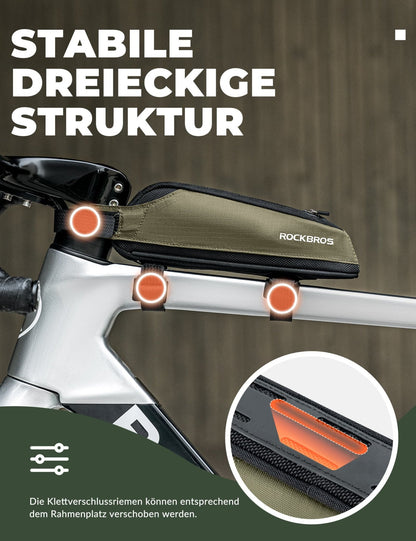 ROCKBROS Fahrradtasche Reflektierende Oberrohrtasche Dunkelgrün 0.65L - Fahrradtaschen ROCKBROS - EU - NooMii