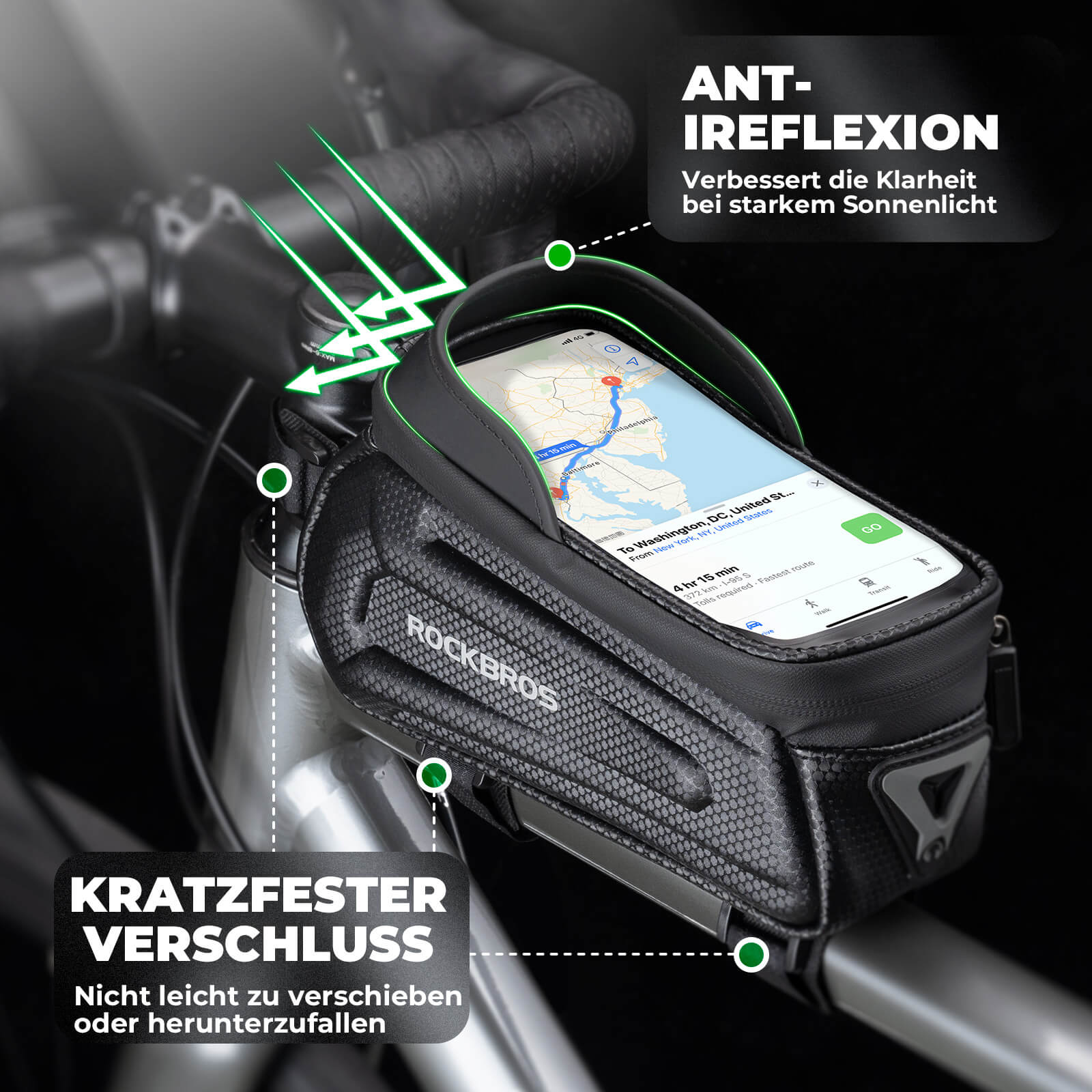 ROCKBROS Fahrradtasche Wasserabweisend Handytasche mit TPU Touchscreen - Fahrradtaschen ROCKBROS - EU - NooMii