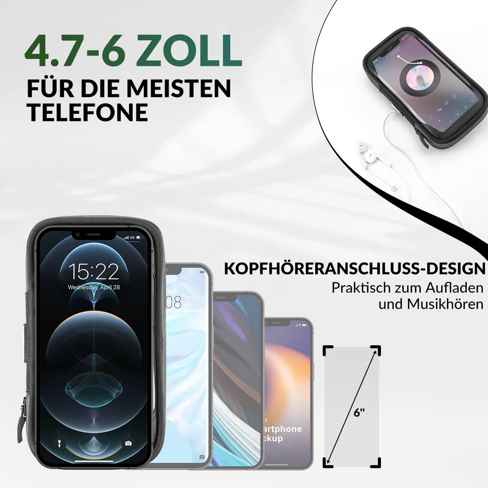 ROCKBROS Fahrradtasche Wasserdicht Handytasche Drehbar für Handy 4.7 - 6 Zoll - Fahrradtaschen ROCKBROS - EU - NooMii