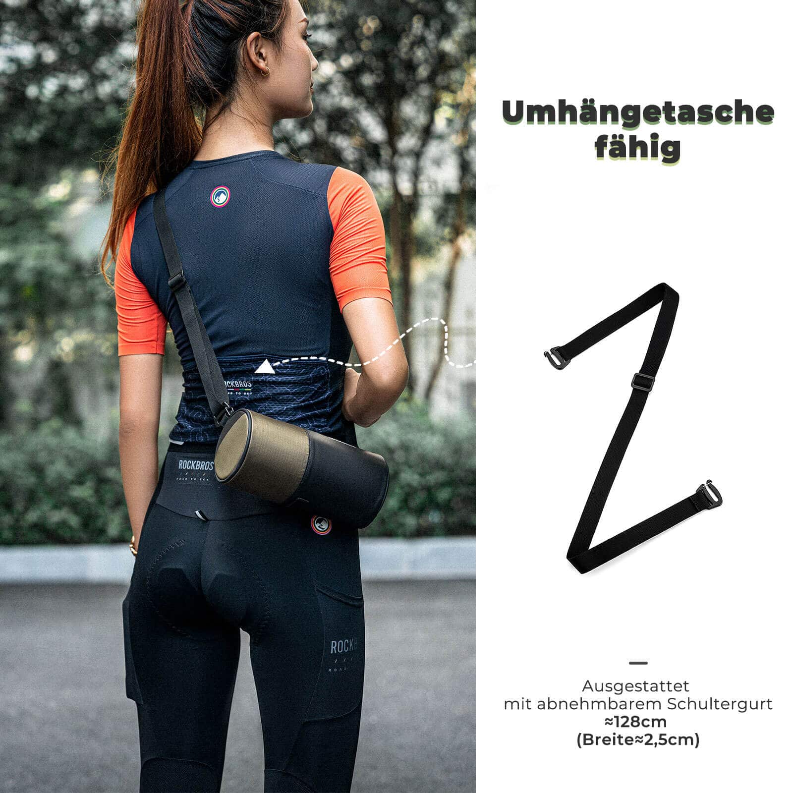 ROCKBROS Fahrradtasche Zylindrische Lenkertasche 1,7L mit Schultergurt - Fahrradtaschen ROCKBROS - EU - NooMii