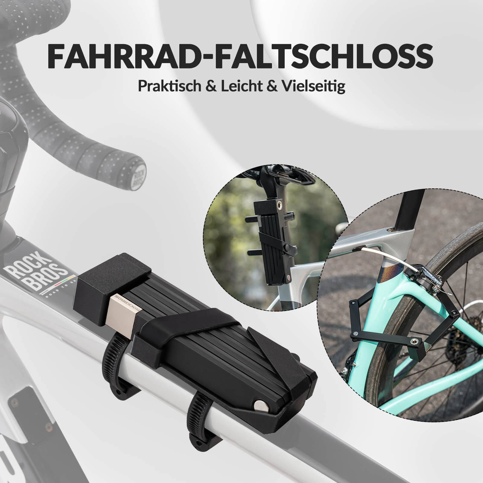 ROCKBROS Faltschloss Fahrradschloss Sicherer Diebstahlschutz mit Halterung 88cm - Fahrradschloss ROCKBROS - EU - NooMii