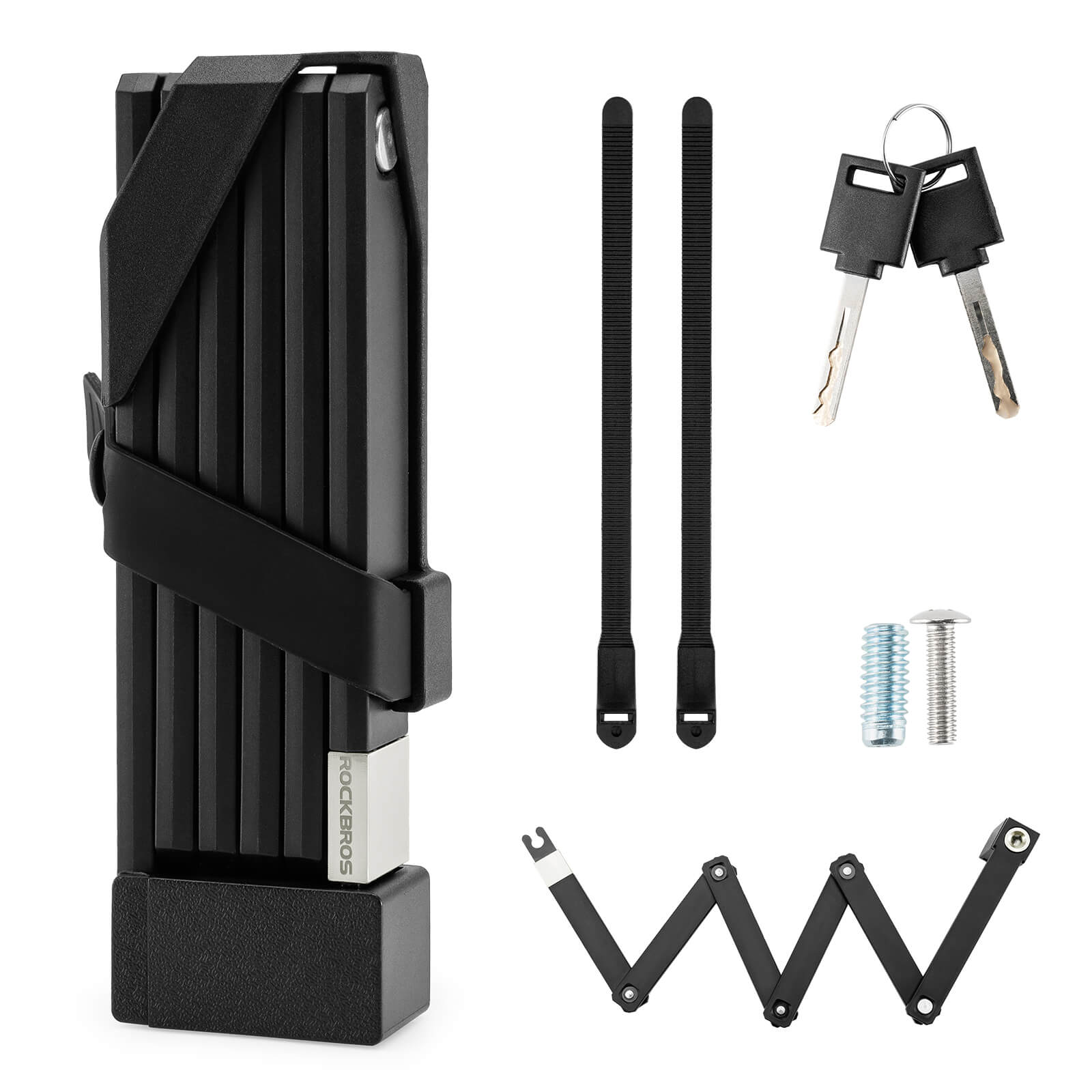 ROCKBROS Faltschloss Fahrradschloss Sicherer Diebstahlschutz mit Halterung 88cm - Fahrradschloss ROCKBROS - EU - NooMii