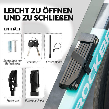 ROCKBROS Faltschloss Fahrradschloss Sicherer Diebstahlschutz mit Halterung 88cm - Fahrradschloss ROCKBROS - EU - NooMii