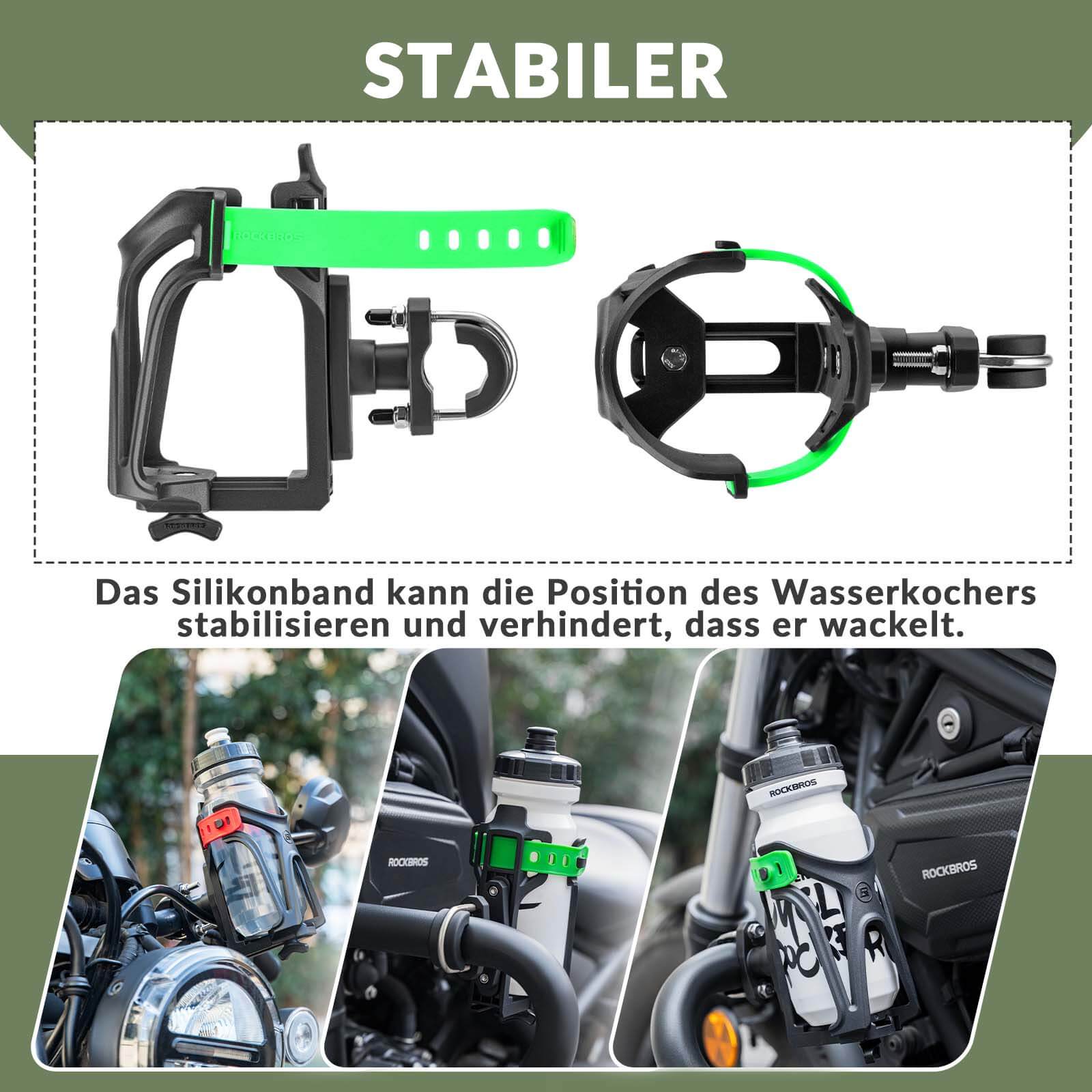 ROCKBROS Flaschenhalter Einstellbar Fahrrad Getränkehalter 360° Drehbar - Fahrrad Flaschenhalter ROCKBROS - EU - NooMii