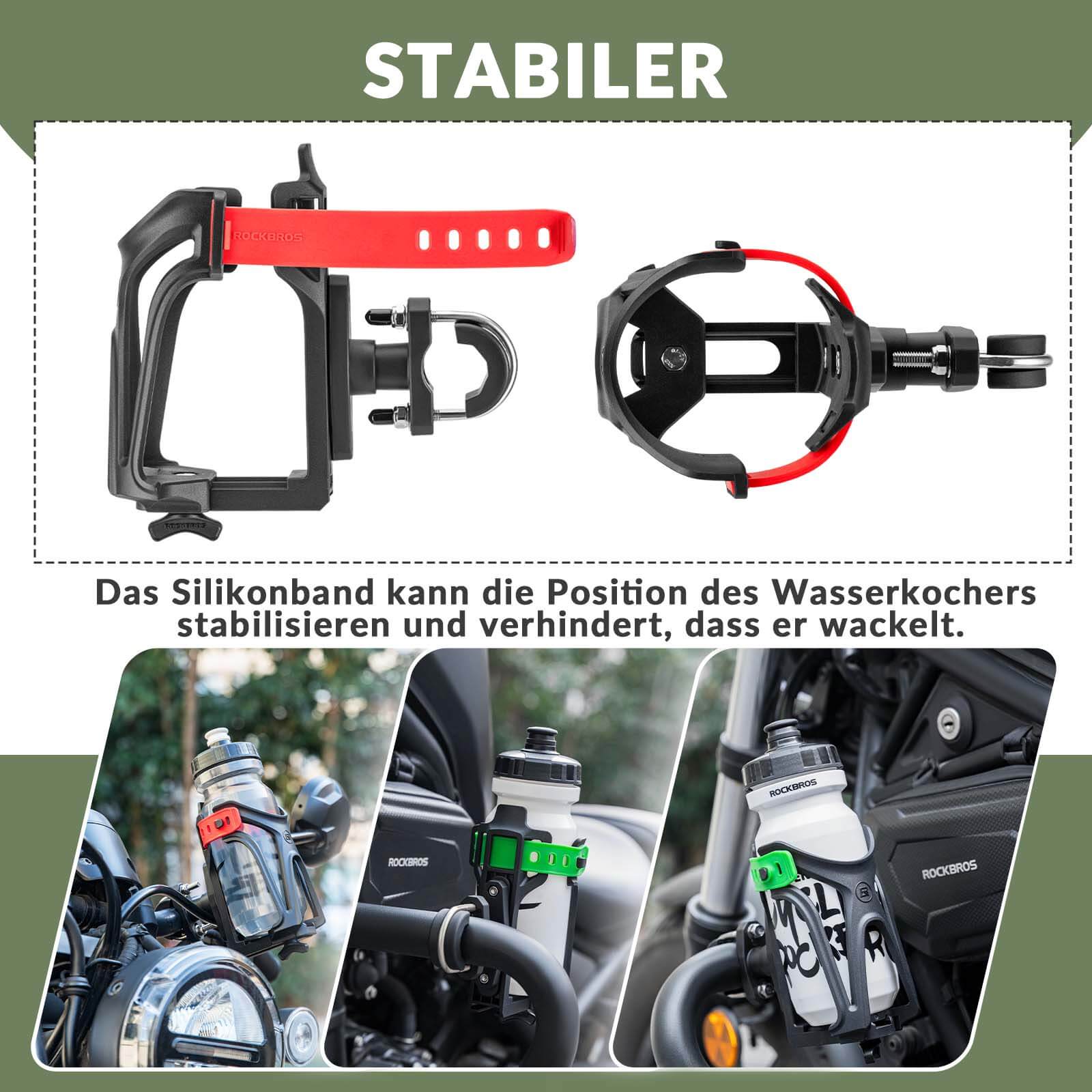 ROCKBROS Flaschenhalter Einstellbar Fahrrad Getränkehalter 360° Drehbar - Fahrrad Flaschenhalter ROCKBROS - EU - NooMii