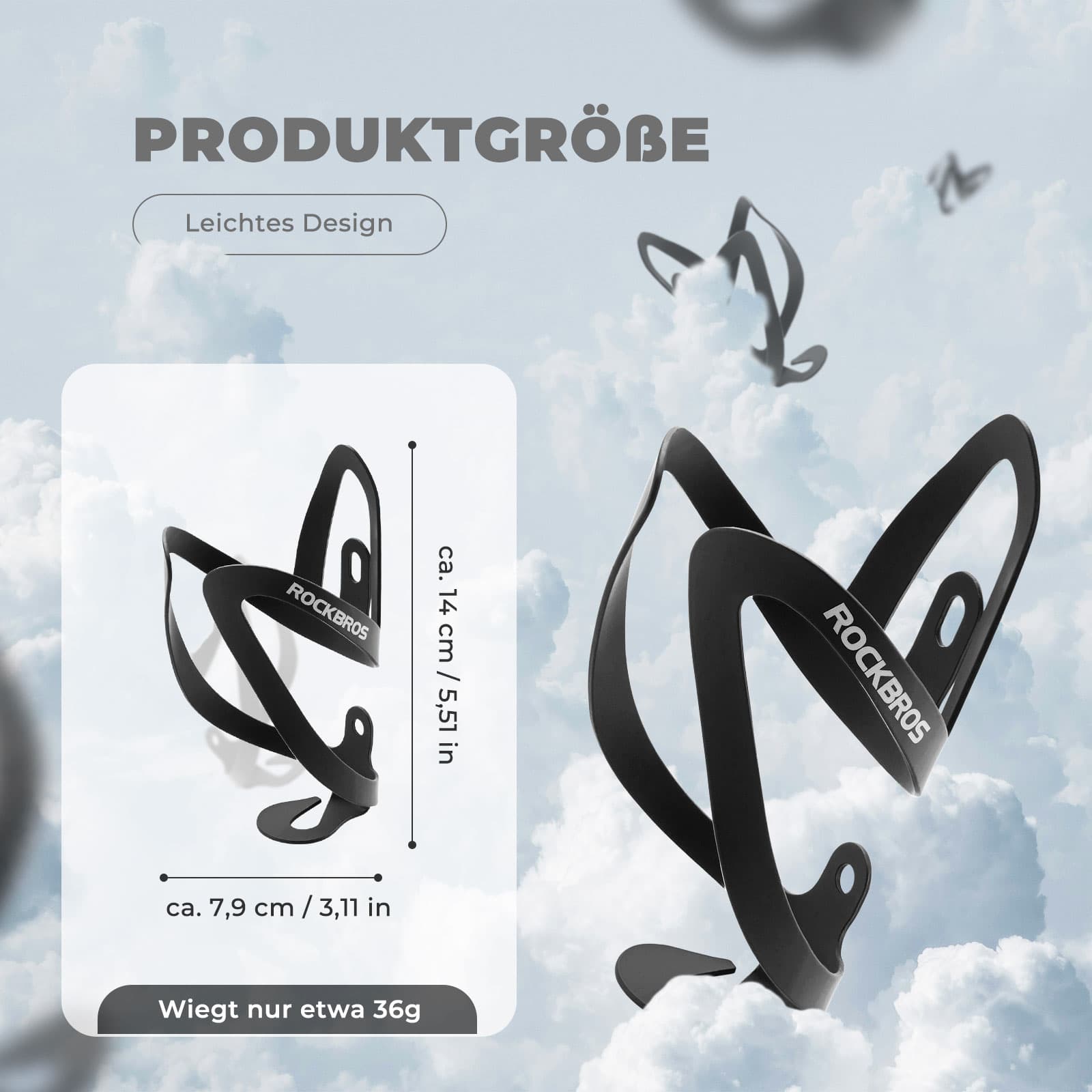 ROCKBROS Flaschenhalter Fahrradzubehör Fahrrad Leicht Getränkehalter Befestig - Fahrrad Flaschenhalter ROCKBROS - EU - NooMii