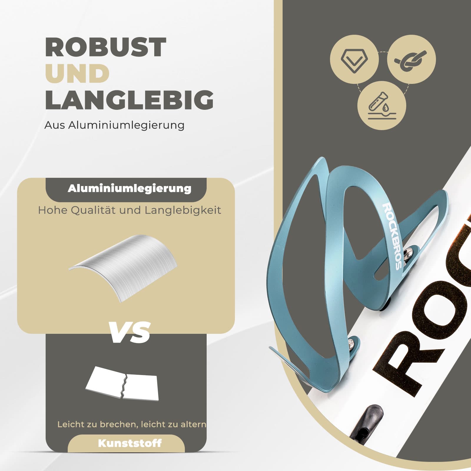 ROCKBROS Flaschenhalter Fahrradzubehör Fahrrad Leicht Getränkehalter Befestig - Fahrrad Flaschenhalter ROCKBROS - EU - NooMii