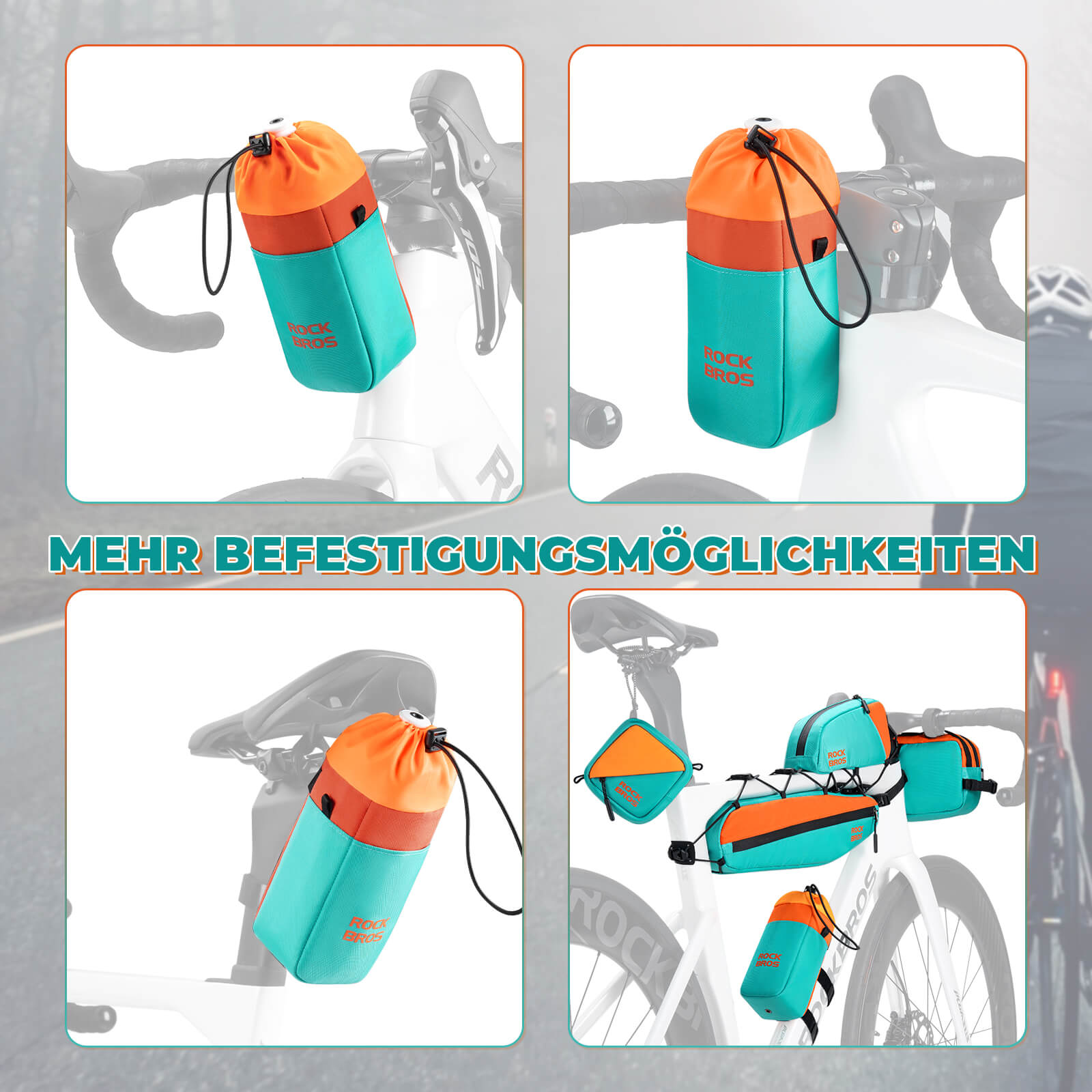 ROCKBROS Flaschenhalter Trinkflaschenhalter Lenkertasche mit Schultergurt - Fahrradtaschen ROCKBROS - EU - NooMii