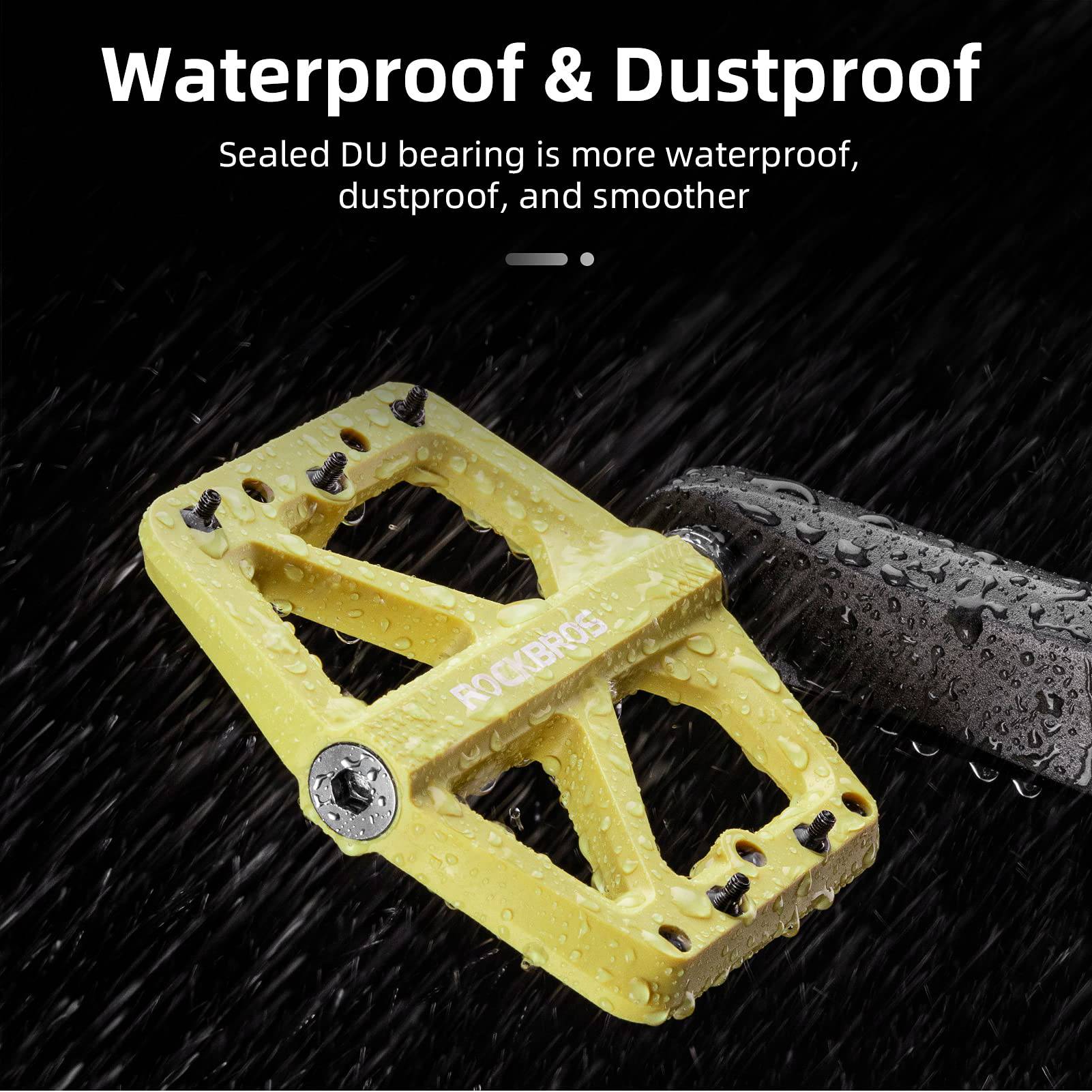 ROCKBROS Flat pedale 9/16 aus Nylon 3 Sealed Bearings rutschfest - Fahrradpedale ROCKBROS - EU - NooMii