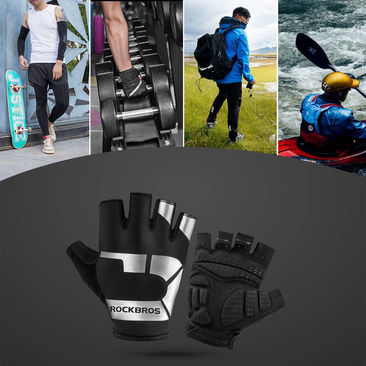 ROCKBROS Frühlings - und Herbst - Sport - Reithandschuhe Anti - Rutsch und reflektierend - Fahrradhandschuhe ROCKBROS - EU - NooMii