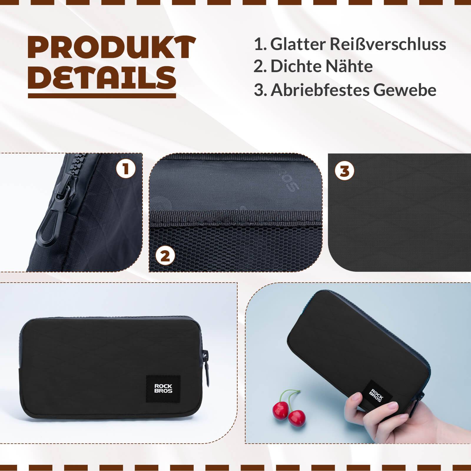 ROCKBROS Geldbörse Portemonnaie Geldbeutel Handytasche für Kreditkarte Schlüssel - Fahrradtaschen ROCKBROS - EU - NooMii