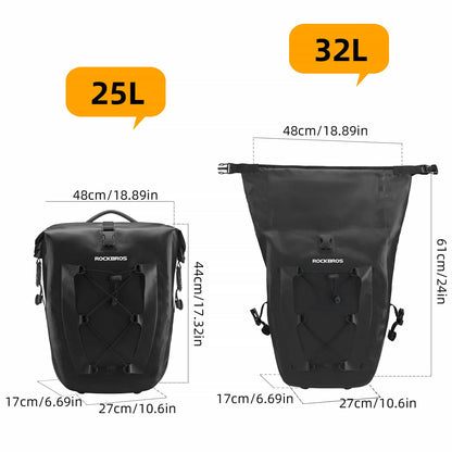 ROCKBROS Gepäckträgertasche 25L - 32L 100 % wasserdicht mit Tragegriff - Fahrradtaschen ROCKBROS - EU - NooMii