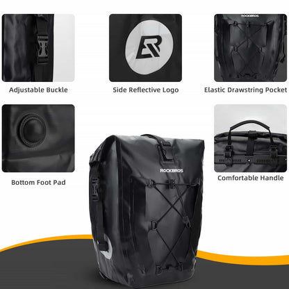 ROCKBROS Gepäckträgertasche 25L - 32L 100 % wasserdicht mit Tragegriff - Fahrradtaschen ROCKBROS - EU - NooMii