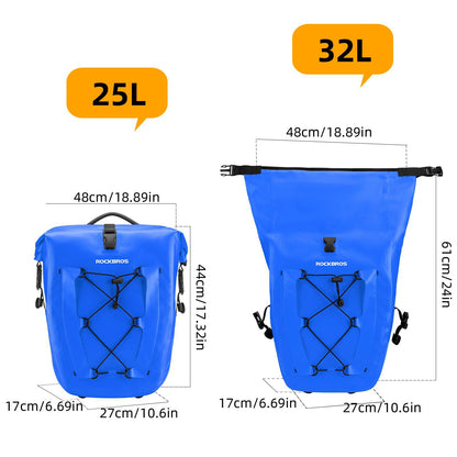 ROCKBROS Gepäckträgertasche 25L - 32L 100 % wasserdicht mit Tragegriff - Fahrradtaschen ROCKBROS - EU - NooMii