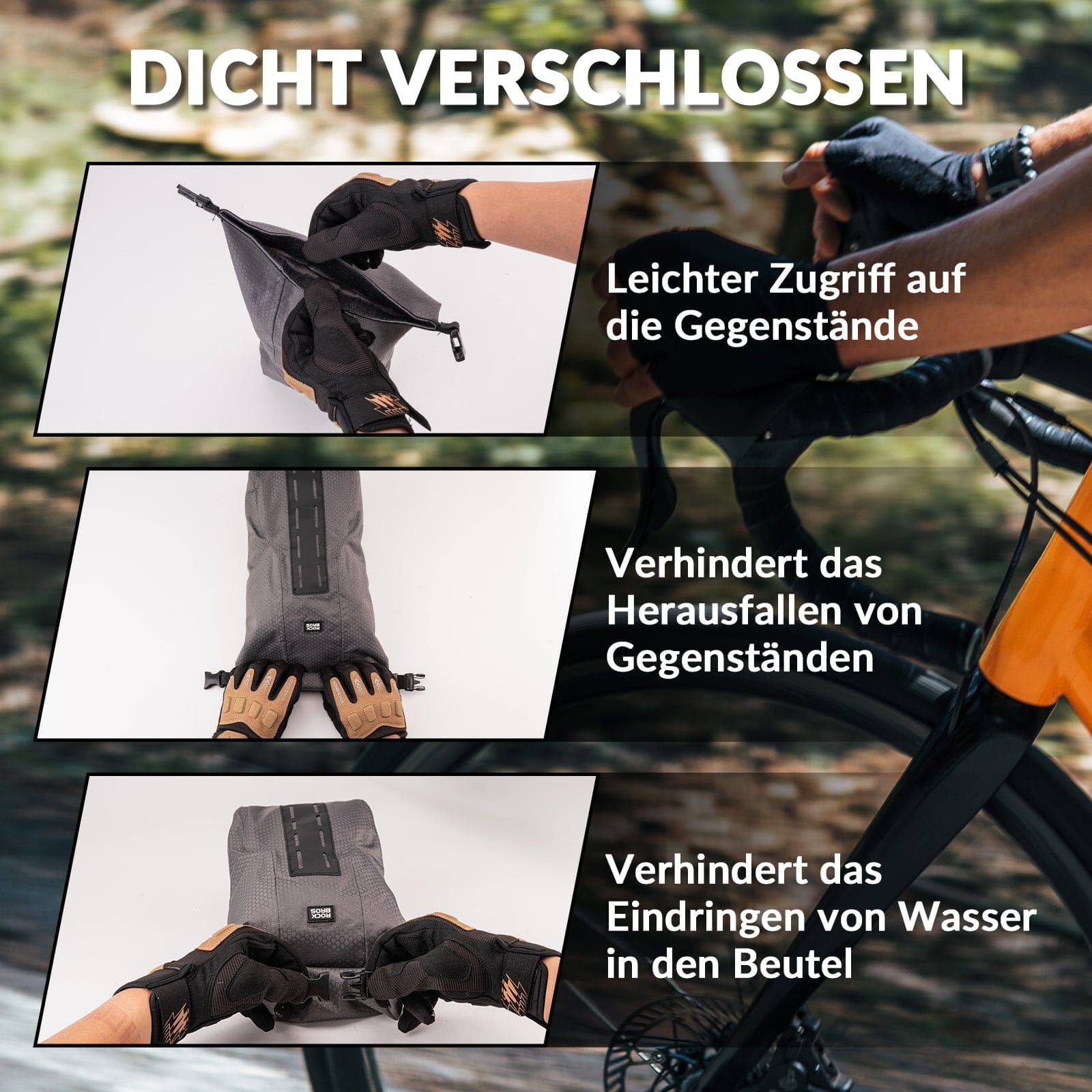 ROCKBROS Gepäckträgertasche Gepäckträger für Vordergabel 2,7 L, Wasserdicht - Fahrradtaschen ROCKBROS - EU - NooMii