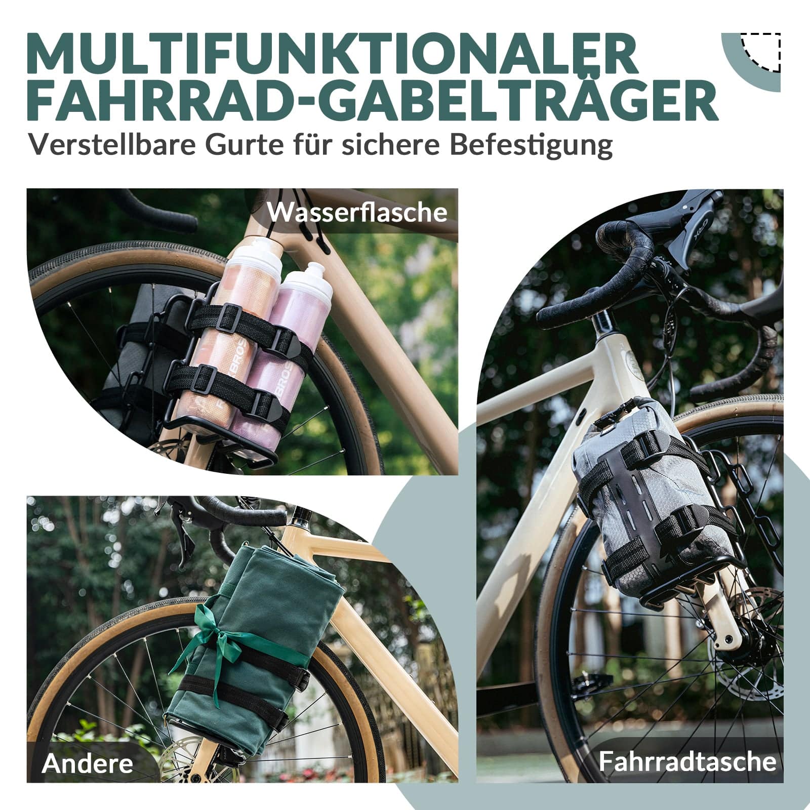 ROCKBROS Gepäckträgertasche Gepäckträger für Vordergabel 2,7 L, Wasserdicht - Fahrradtaschen ROCKBROS - EU - NooMii