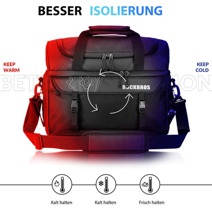 ROCKBROS Gepäckträgertasche mit Schultergurt Kühltasche isolierte Lunch Tasche Schwarz - Fahrradtaschen ROCKBROS - EU - NooMii