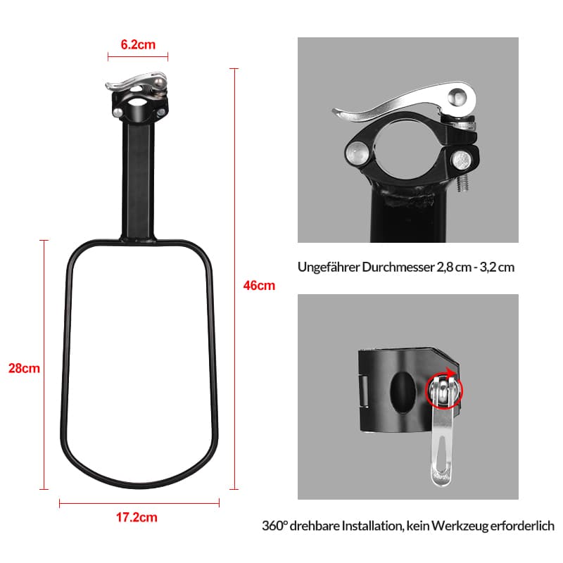 ROCKBROS Gepäckträgertasche Wasserfest Schnellspanner Design mit Halterung - Fahrradtaschen ROCKBROS - EU - NooMii