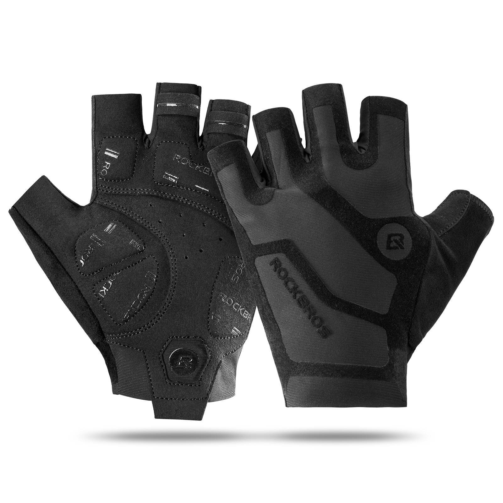 ROCKBROS Halbfinger - Radhandschuhe stoßdämpfend und rutschfest Unisex - Fahrradhandschuhe ROCKBROS - EU - NooMii