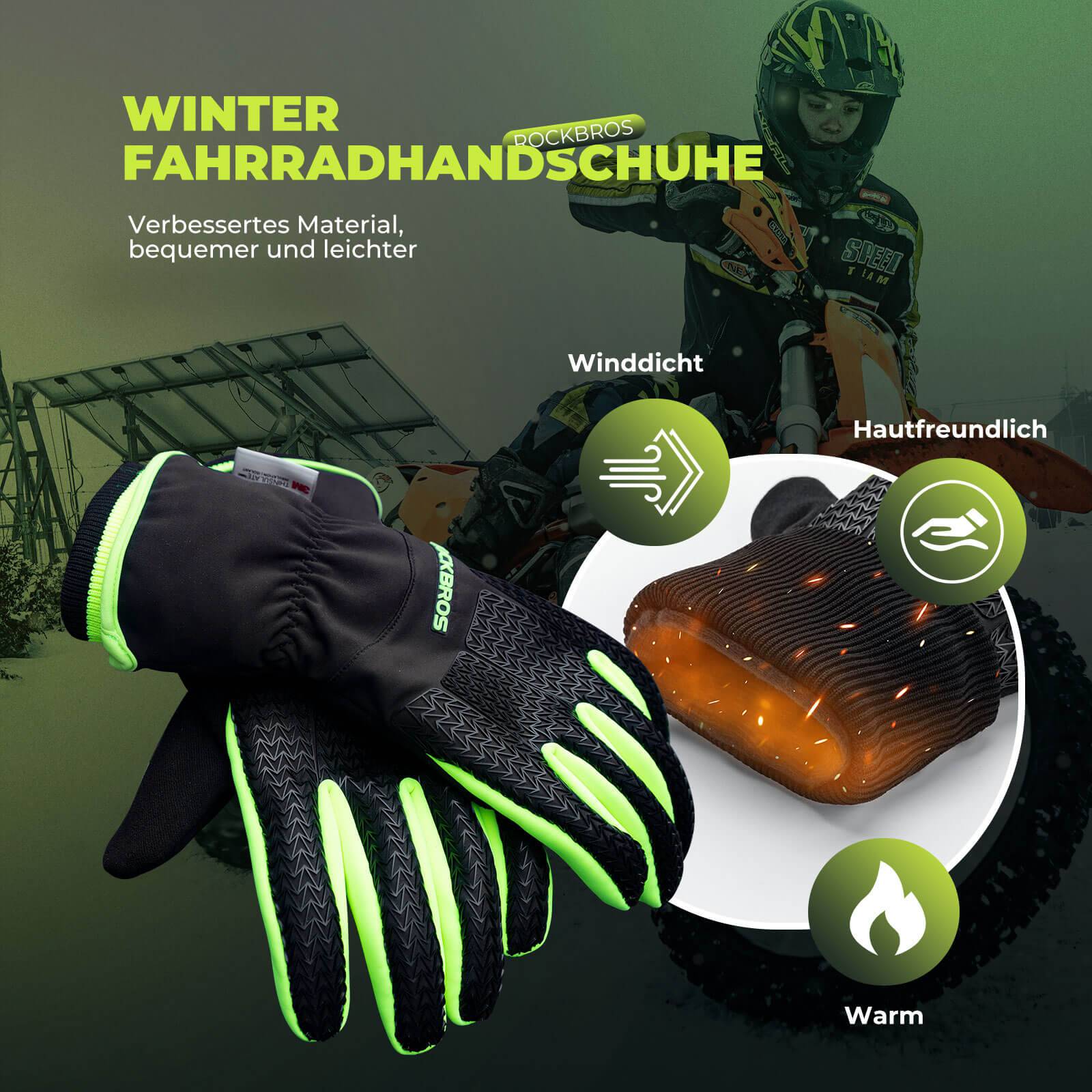 ROCKBROS Handschuhe Fahrradhandschuhe Touchscreen Thinsulate Skihandschuh - Fahrradhandschuhe ROCKBROS - EU - NooMii