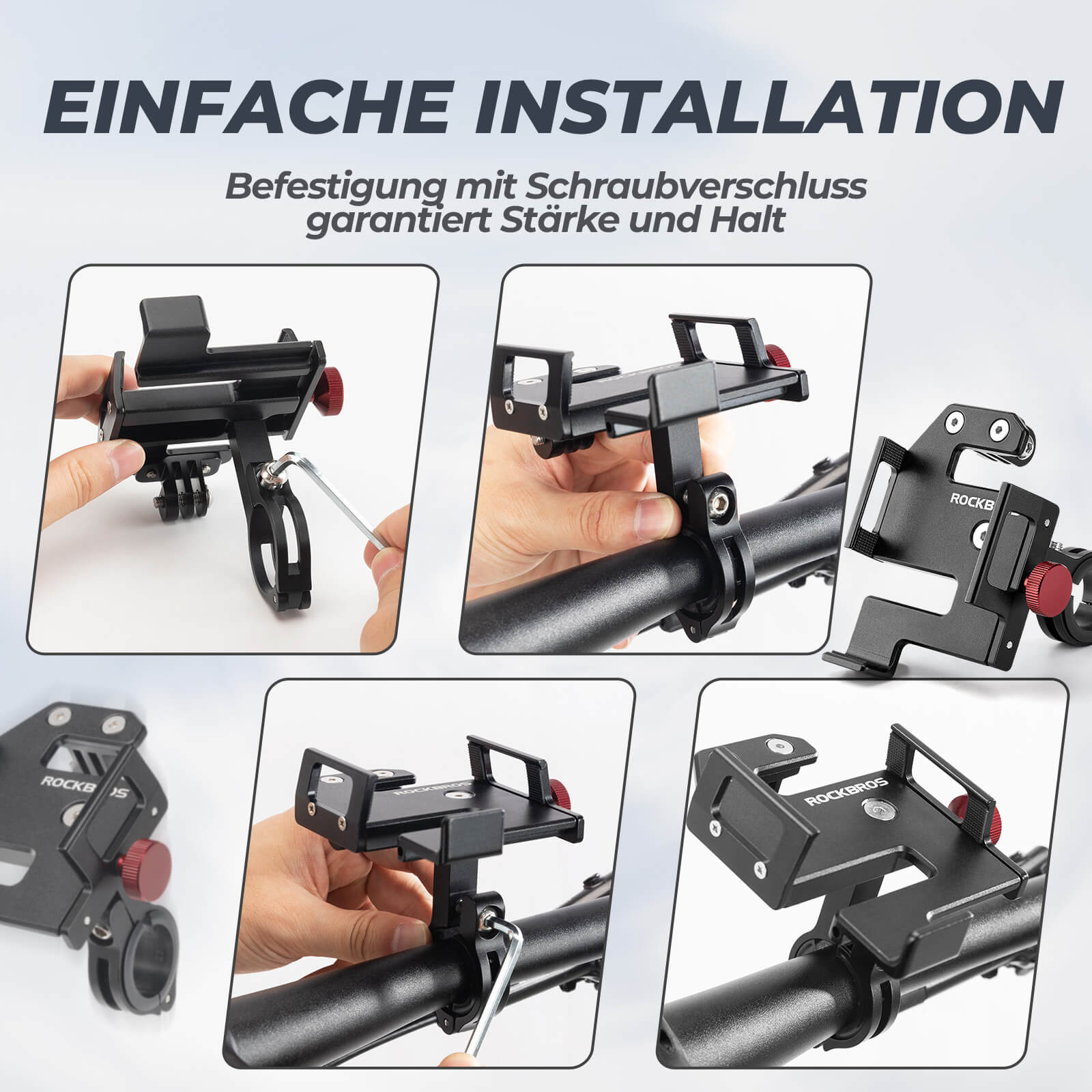 ROCKBROS Handyhalter Fahrrad für 4,7" - 7,09" - Fahrrad Handyhalterung ROCKBROS - EU - NooMii