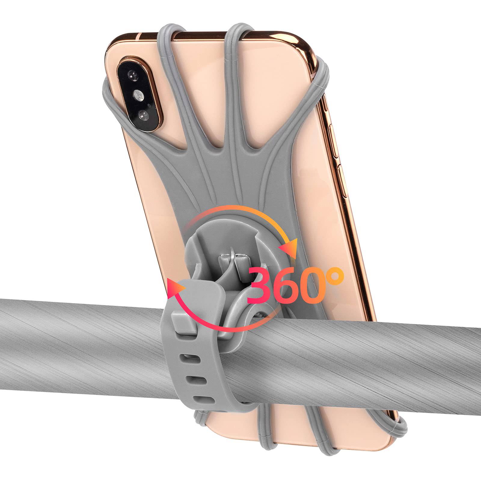 ROCKBROS Handyhalterung aus Silikon 360° Drehbar für Motorrad & Fahrrad - Fahrrad Handyhalterung ROCKBROS - EU - NooMii